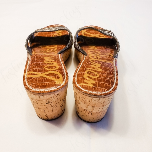 Sam Edelman Reid, Black/White Brahma Wedges - Picture 4 of 8